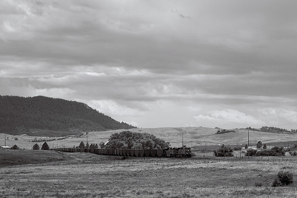 Lonely Train across the Montana Prairie