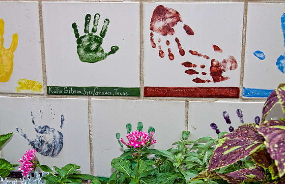 Oklahoma City National MemorialHandprints on tiles from children across the country