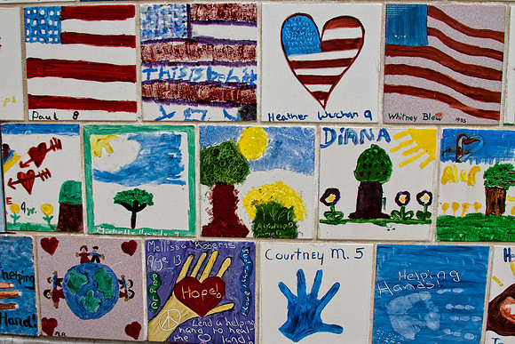 Oklahoma City National Memorial Art on tiles from children across the country