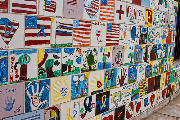 Oklahoma City National MemorialArt on tiles from children across the country