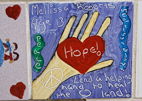 Oklahoma City National MemorialArt on tiles from children across the country