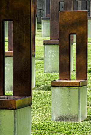 Oklahoma City National MemorialThe empty chairs. The smaller ones are for the children.